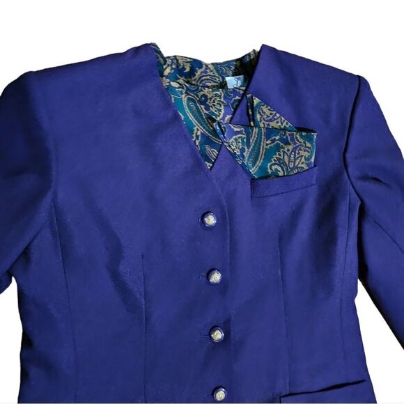 Women's LE SUIT Vintage Polyester Blazer Size 12 - Picture 5 of 5